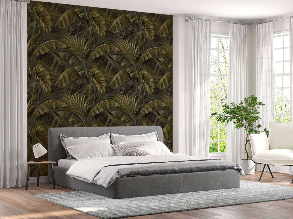 Donkere bananenbladeren