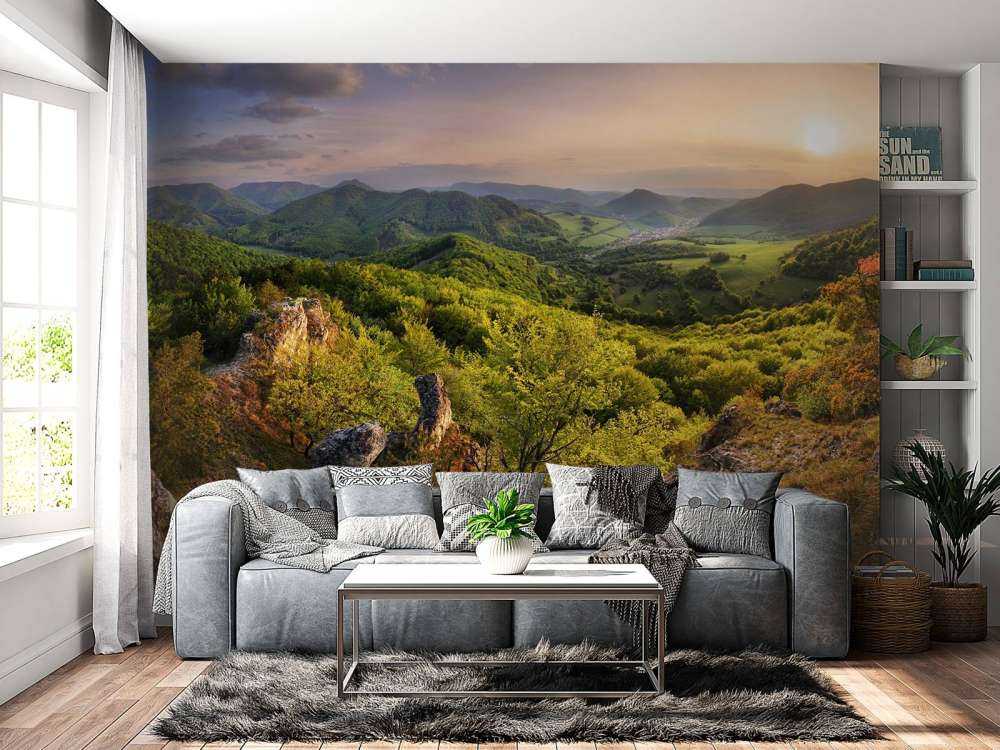 Berglandschap in de lente