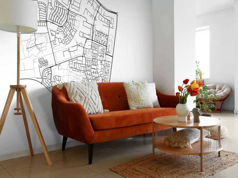 Plattegrond van Dronten, wit 