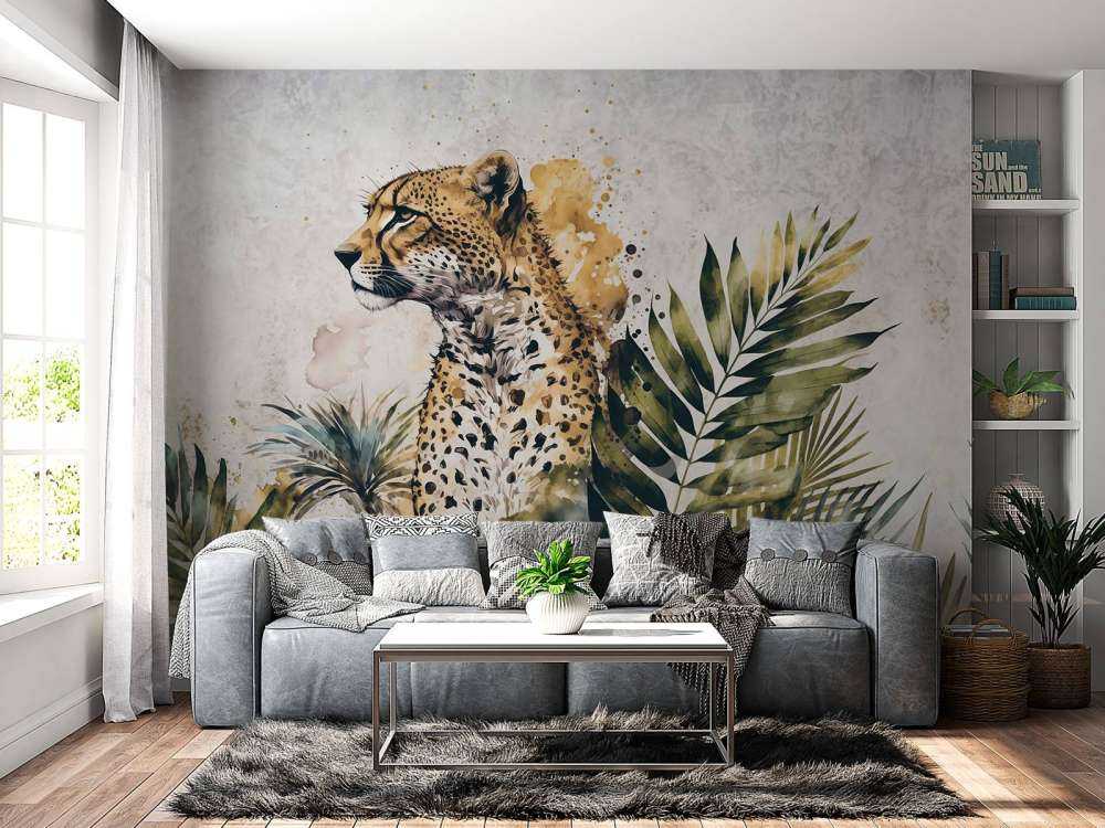 Cheetah jungle wildlife painting