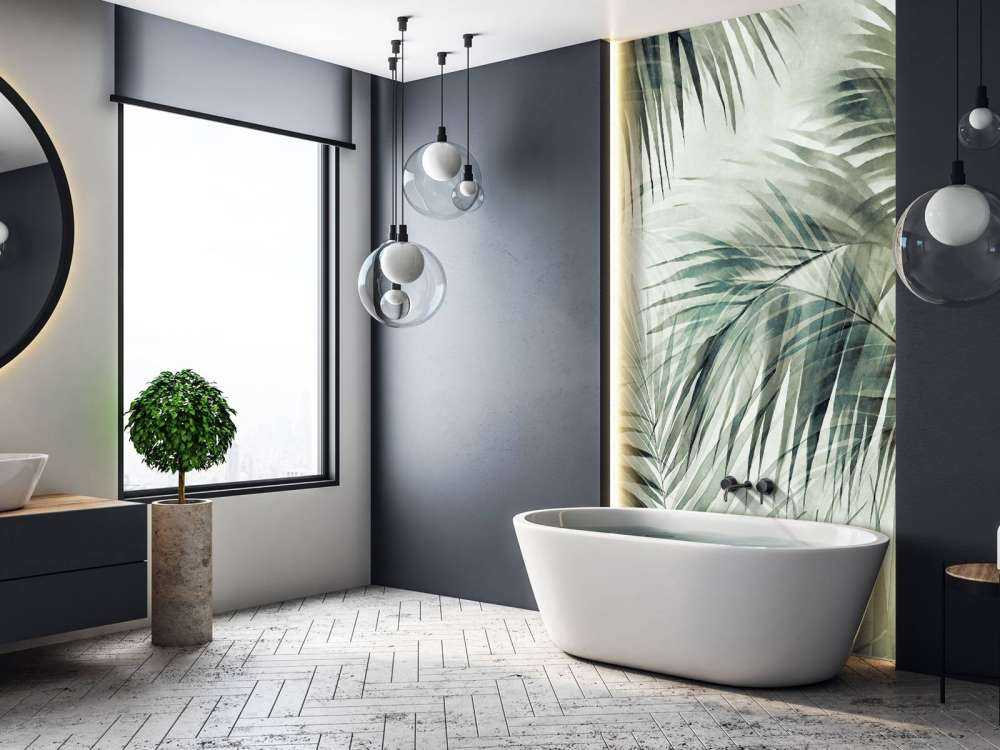 Tropical retreat palm jungle green