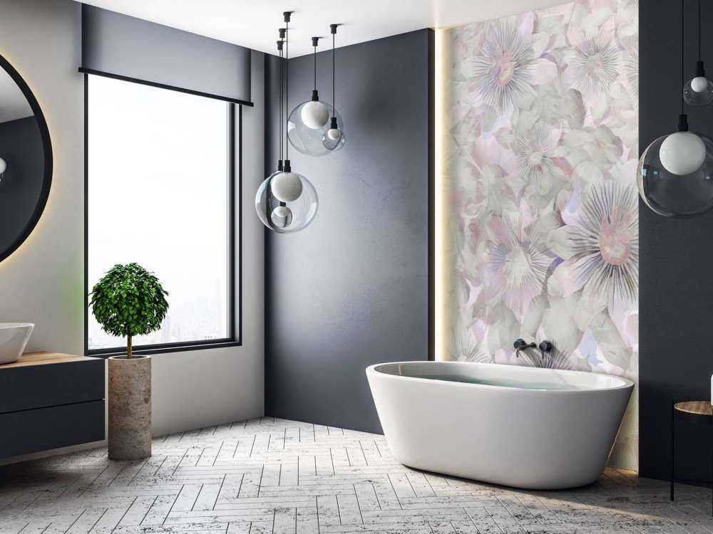 Botanical Watercolor Elegance Lilac Dawn