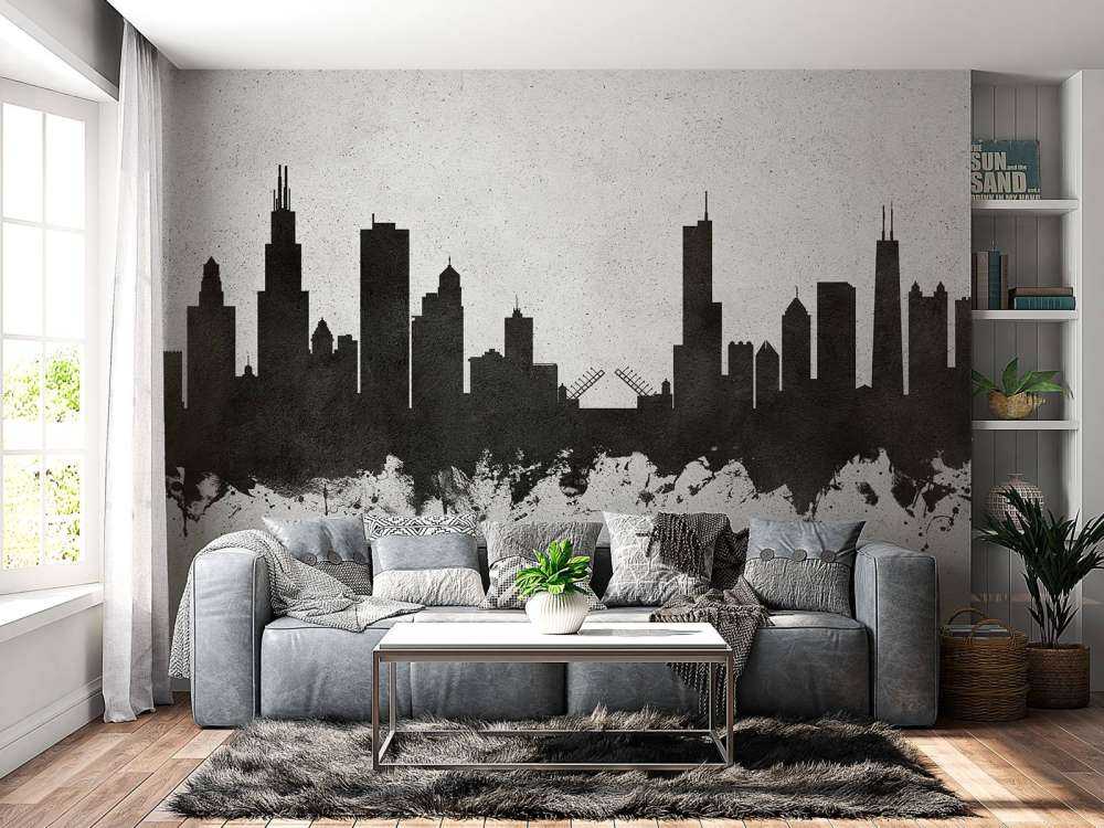 Waterverf skyline, Chicago