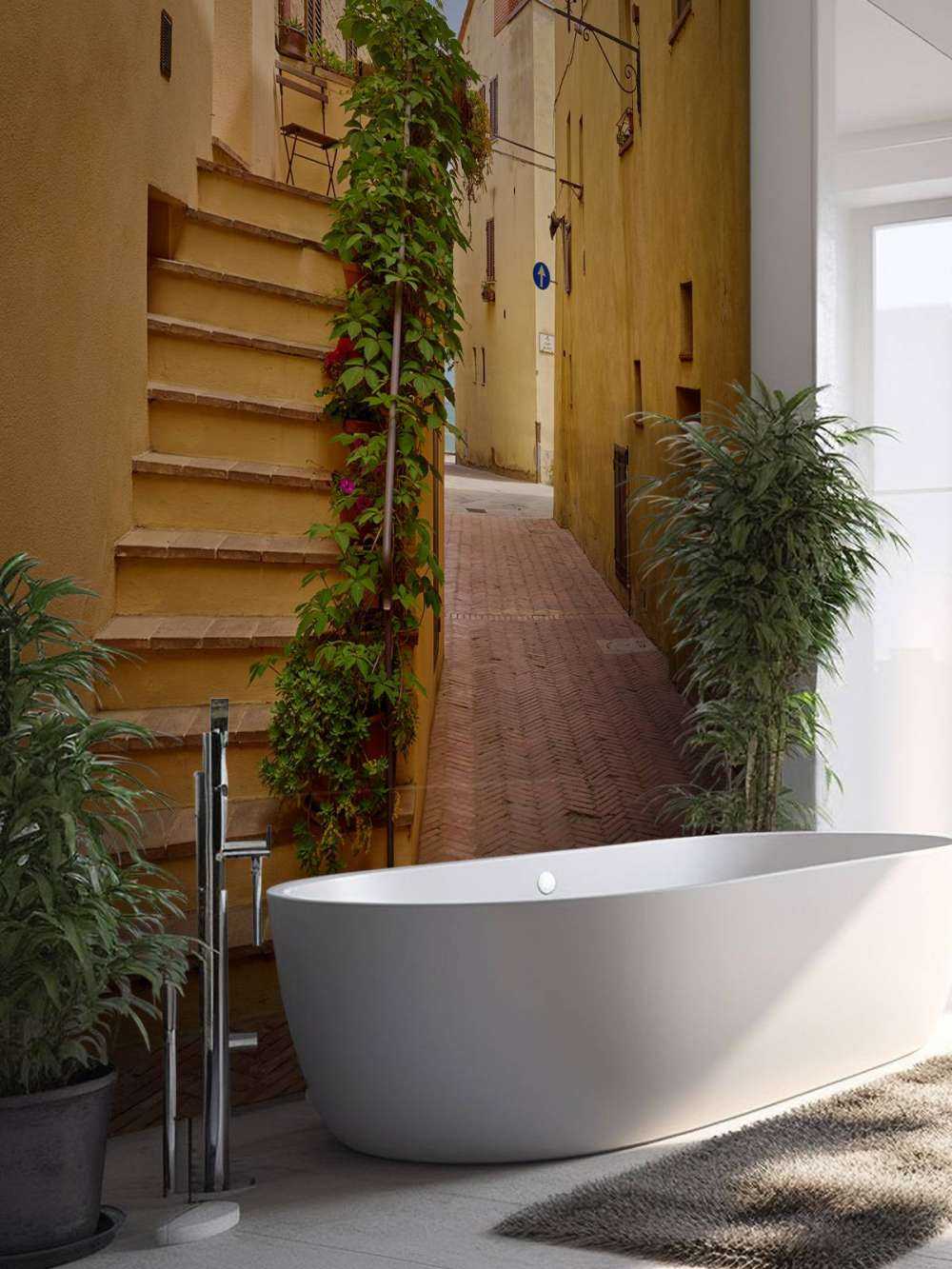 Trap in een Italiaans straatje