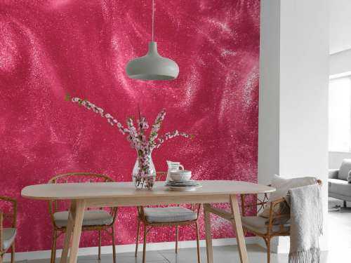 Roze glitterdeeltjes