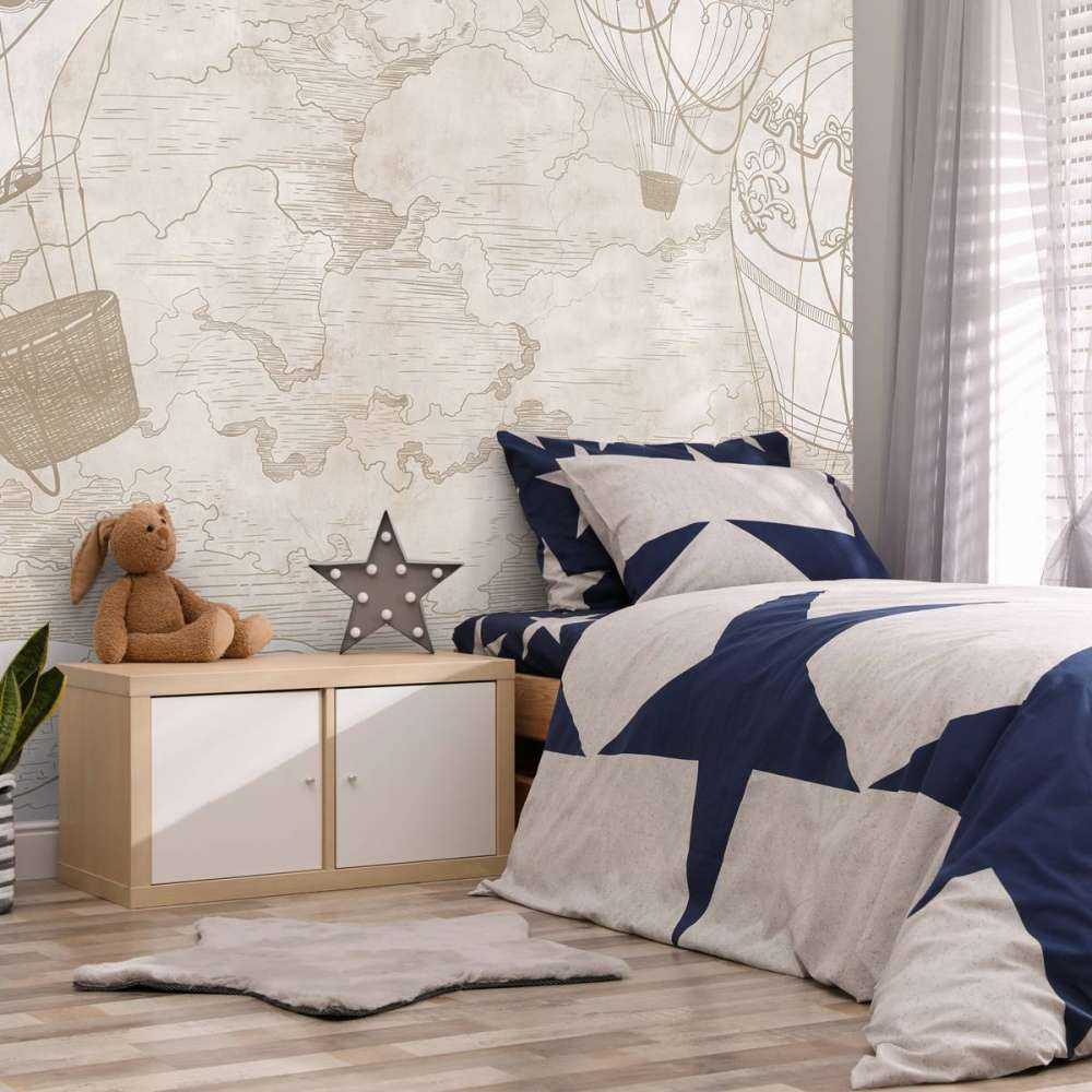 Luchtballonnen boven de stad