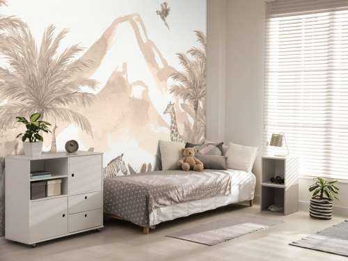 Jungle dieren in taupe