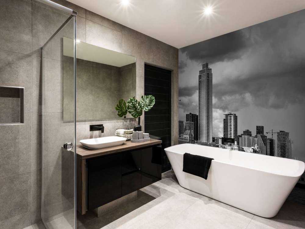 Skyline Rotterdam (Westerkade) vanaf Katendrecht (zwart wit) 