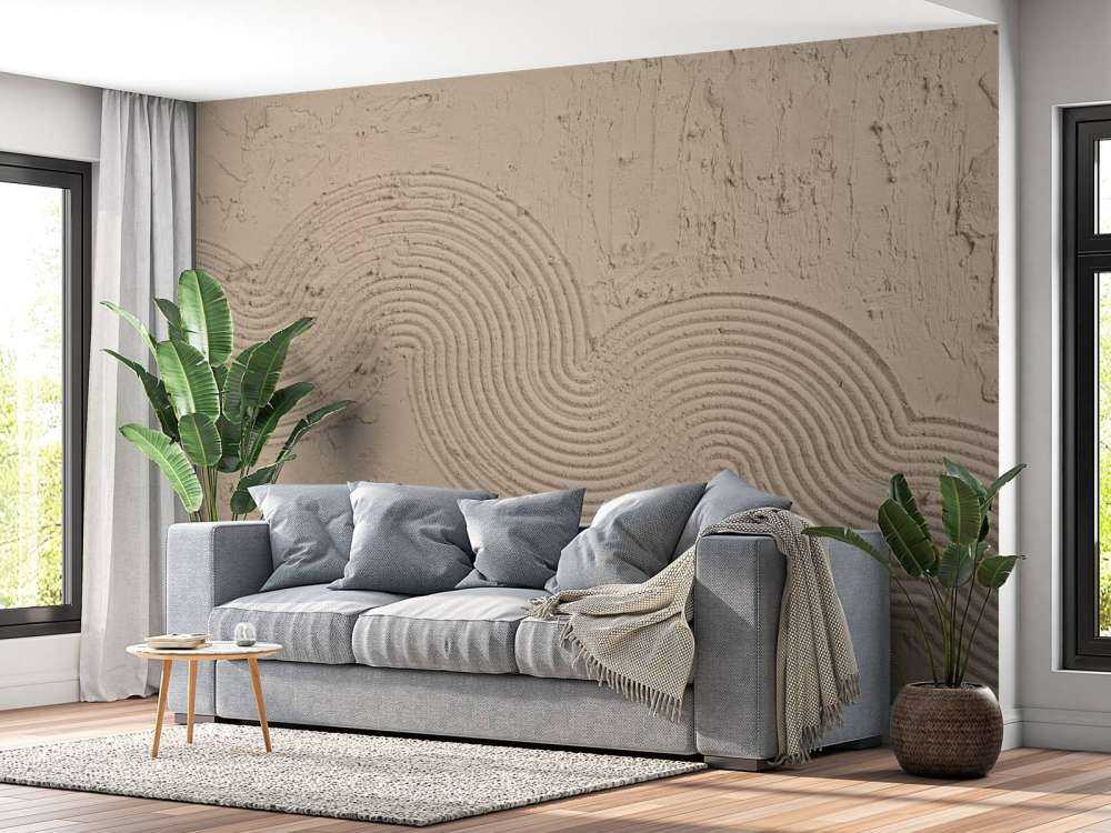 Zen garden structuur in taupe