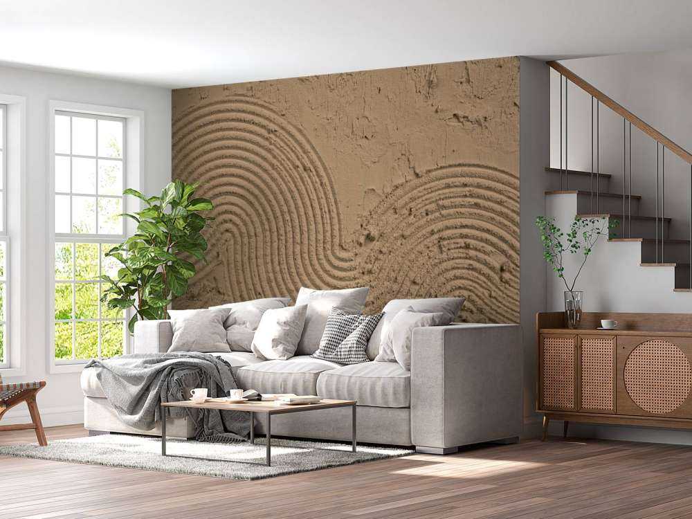 Structuur kunst in goud bruin