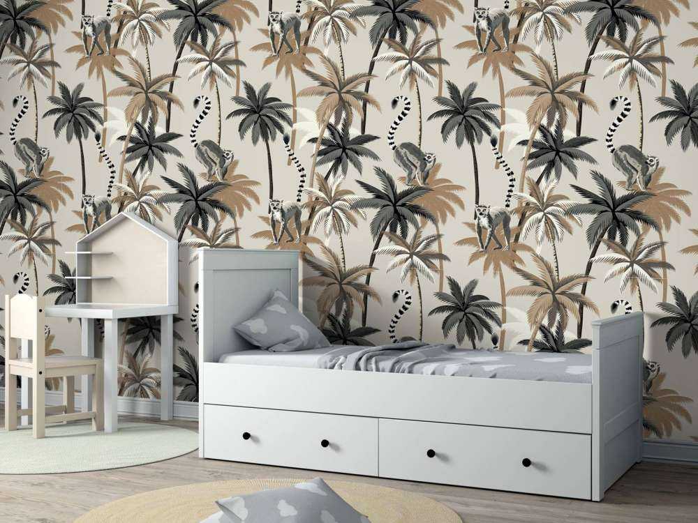 Ringstaartmaki's in de bomen