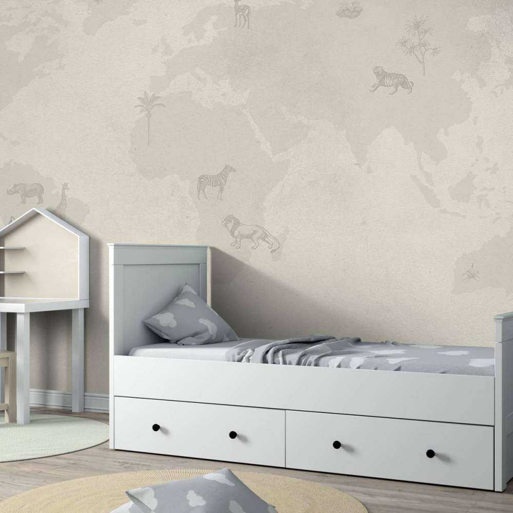 Wereldkaart sketch groen