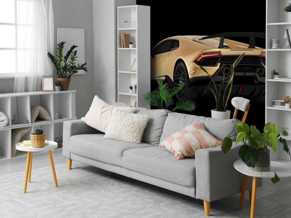 Lamborghini Huracán - Linker achterkant, zwart