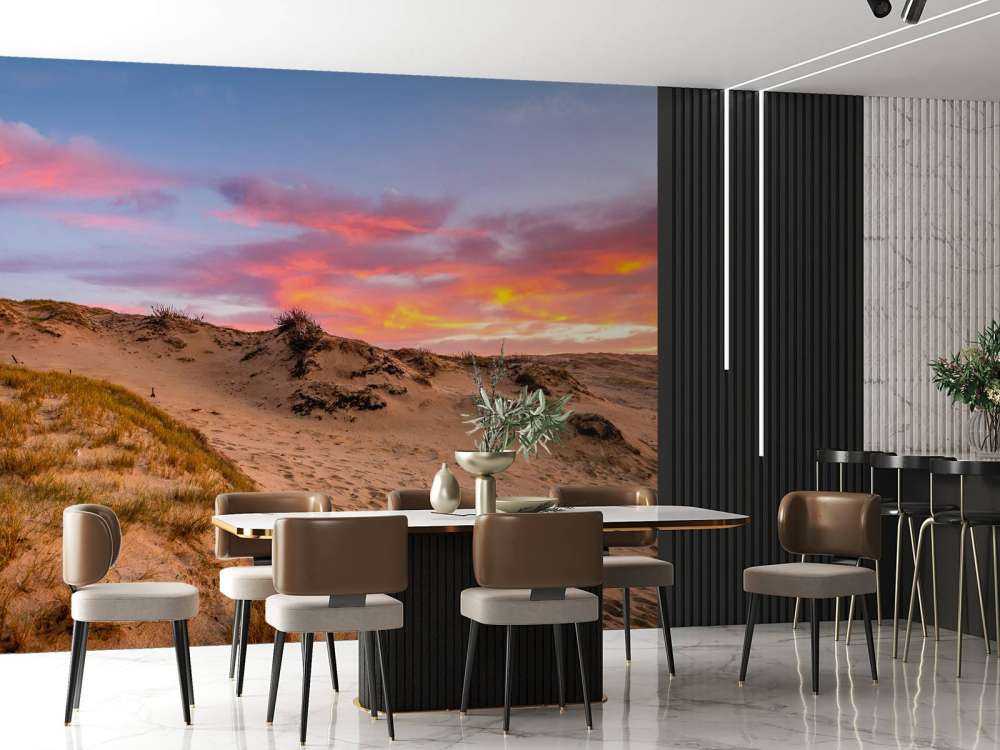 Zonsondergang vanuit de duinen