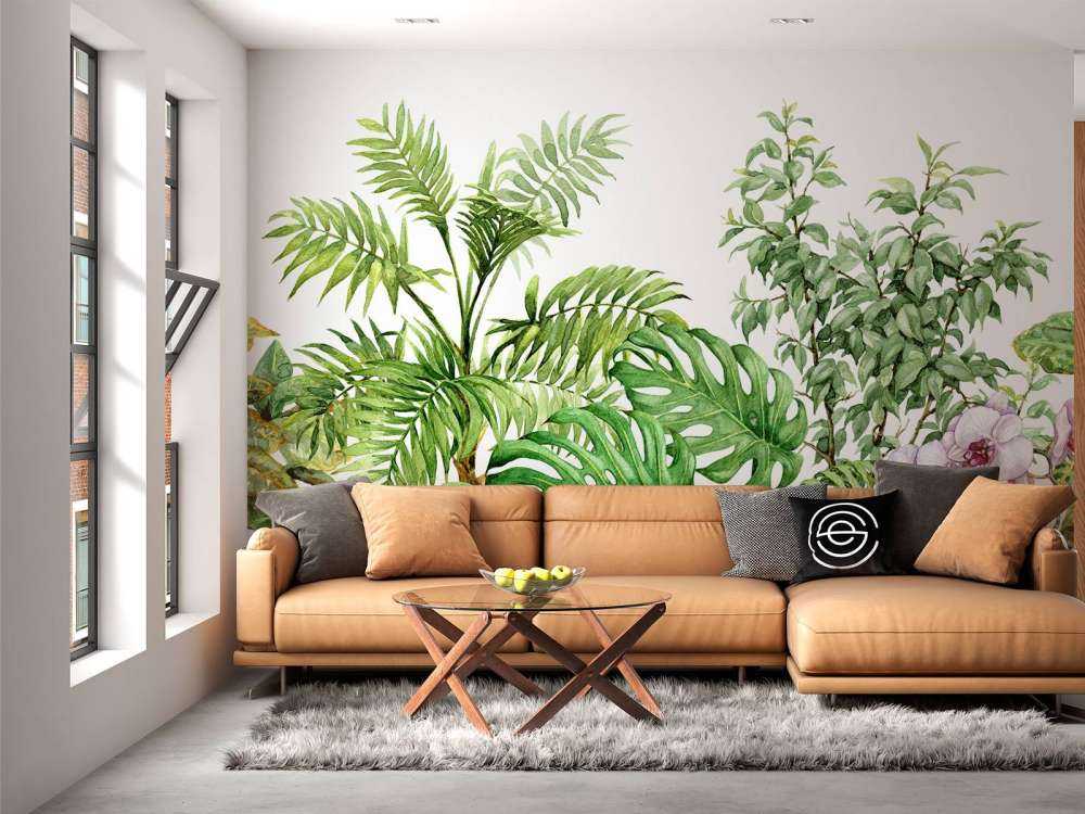 Tropische planten van waterverf