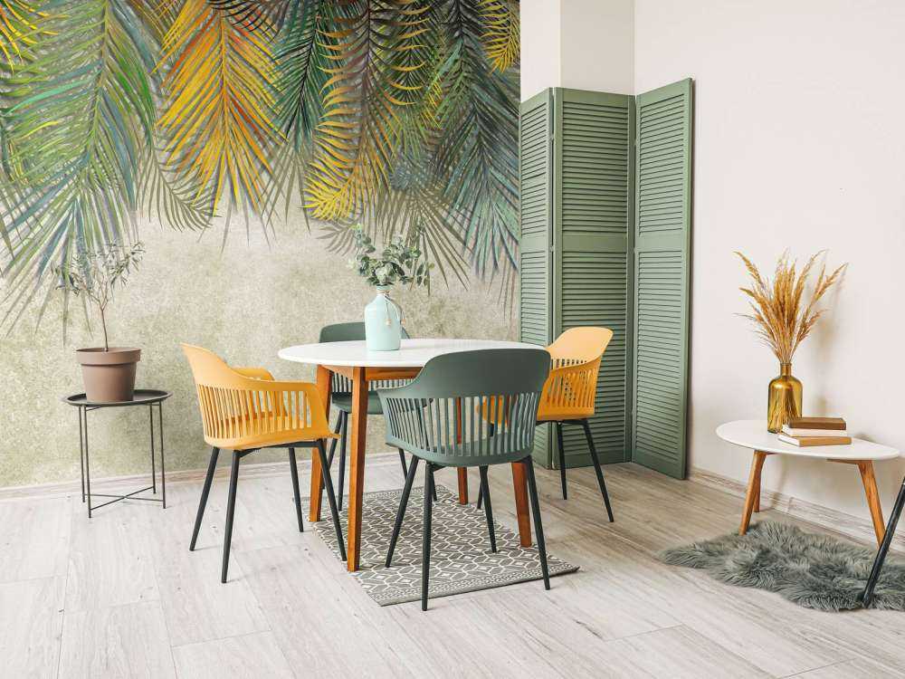 Regenboog palmbladeren