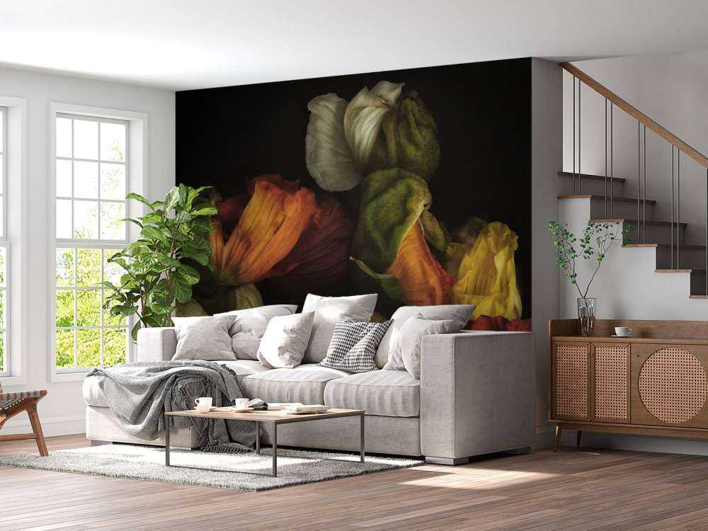 Samengestelde ontluikende klaprozen