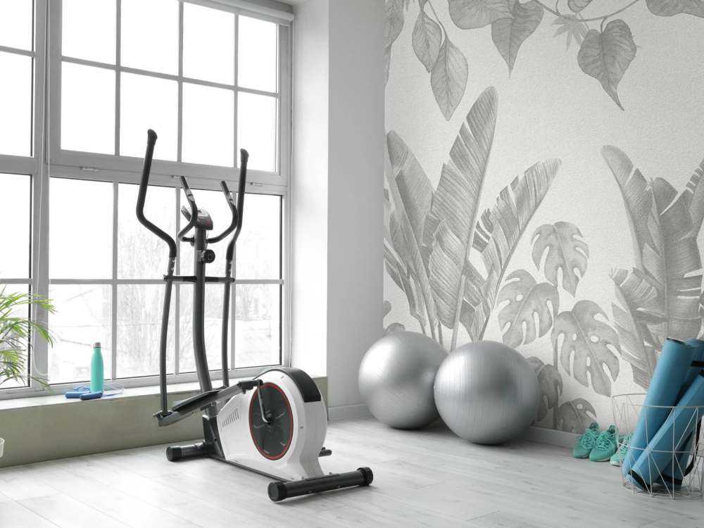 Jungle planten in grijstinten 