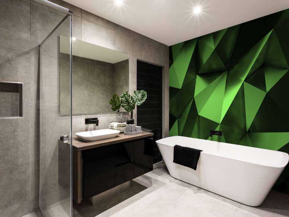 Groen veelhoekig geometrisch oppervlak