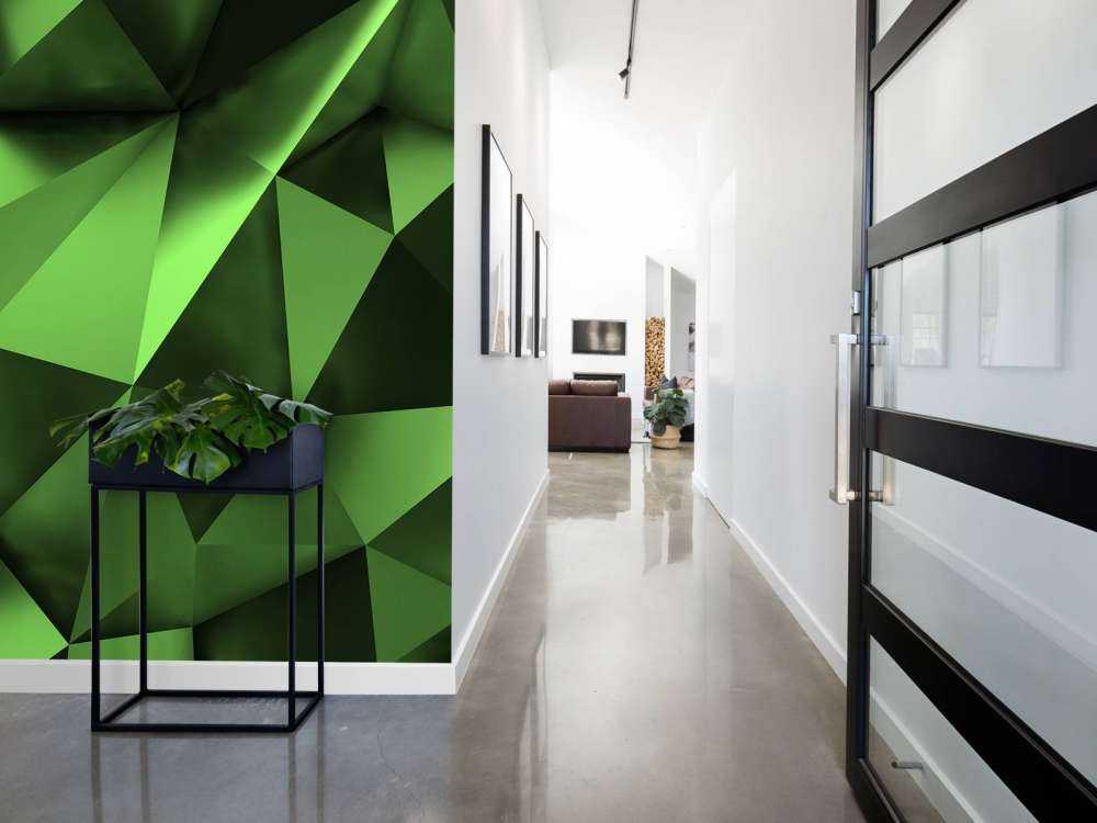 Groen veelhoekig geometrisch oppervlak