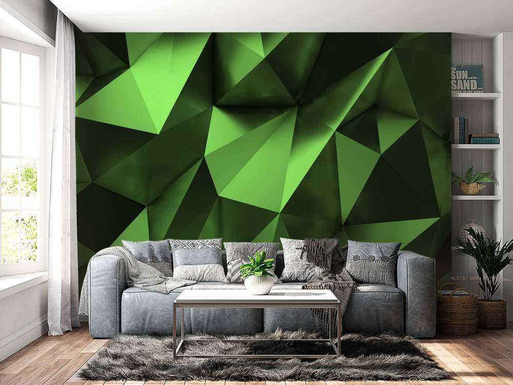 Groen veelhoekig geometrisch oppervlak