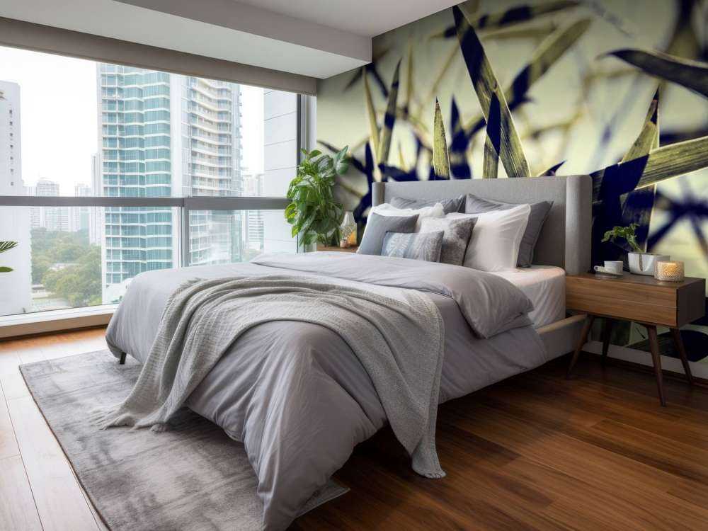 Bamboe bladeren in de zon