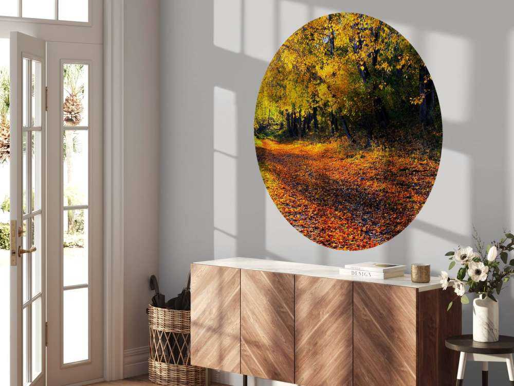 Herfstbos met Bomen en Bladeren