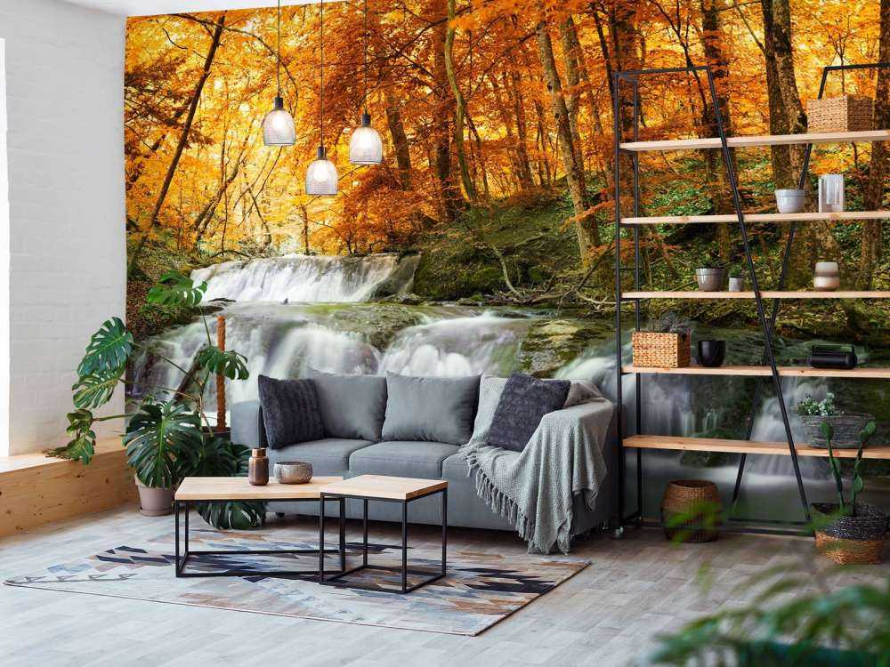 Waterval in de herfst