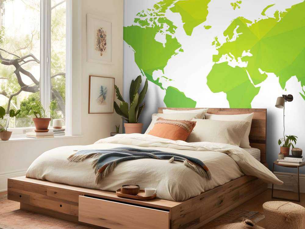 Groene wereldkaart