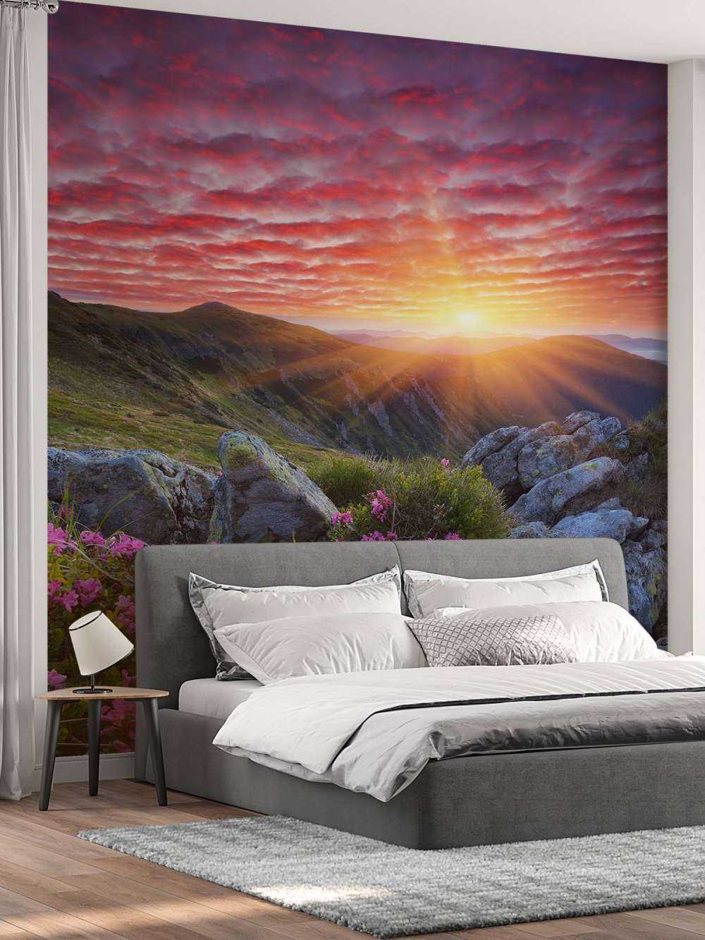 Paarse zonsondergang