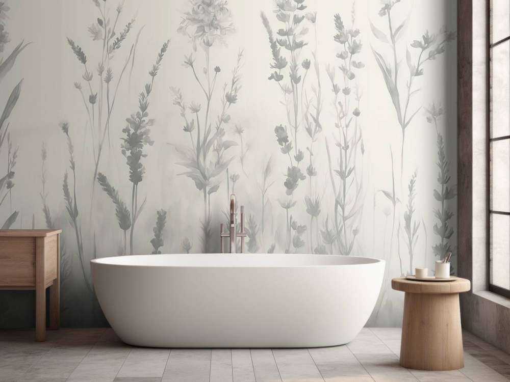 Lavender Glade Seamless Ivory White