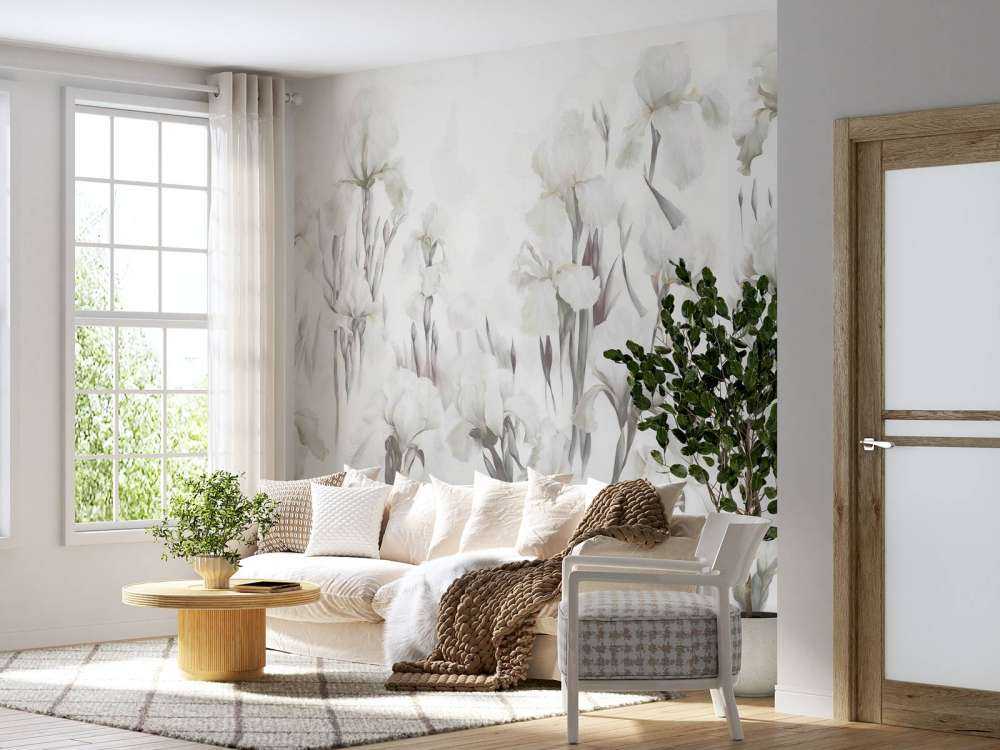 Irises Dance Seamless Beige