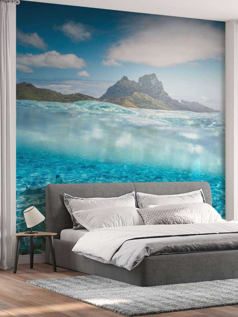 Rifhaaien in turquoise lagune