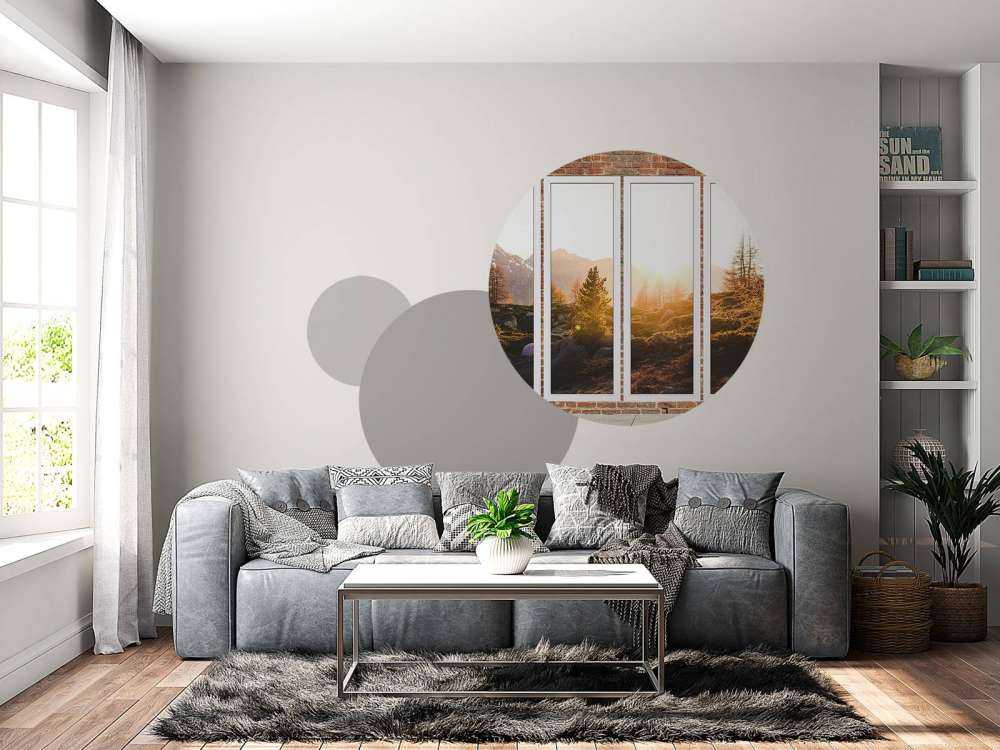 Zonsopkomst in alpenlandschap