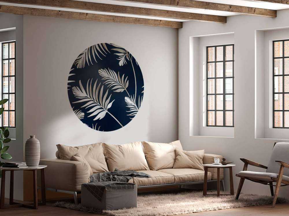 Golden leaves on dark Olive Green