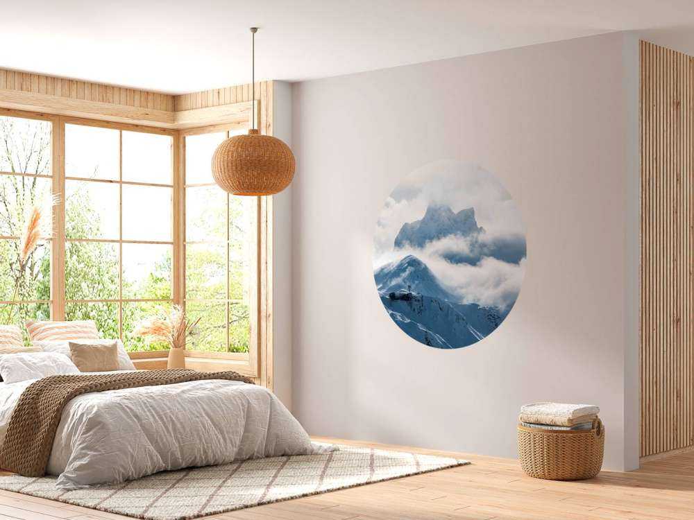 Mist over winterbergtoppen