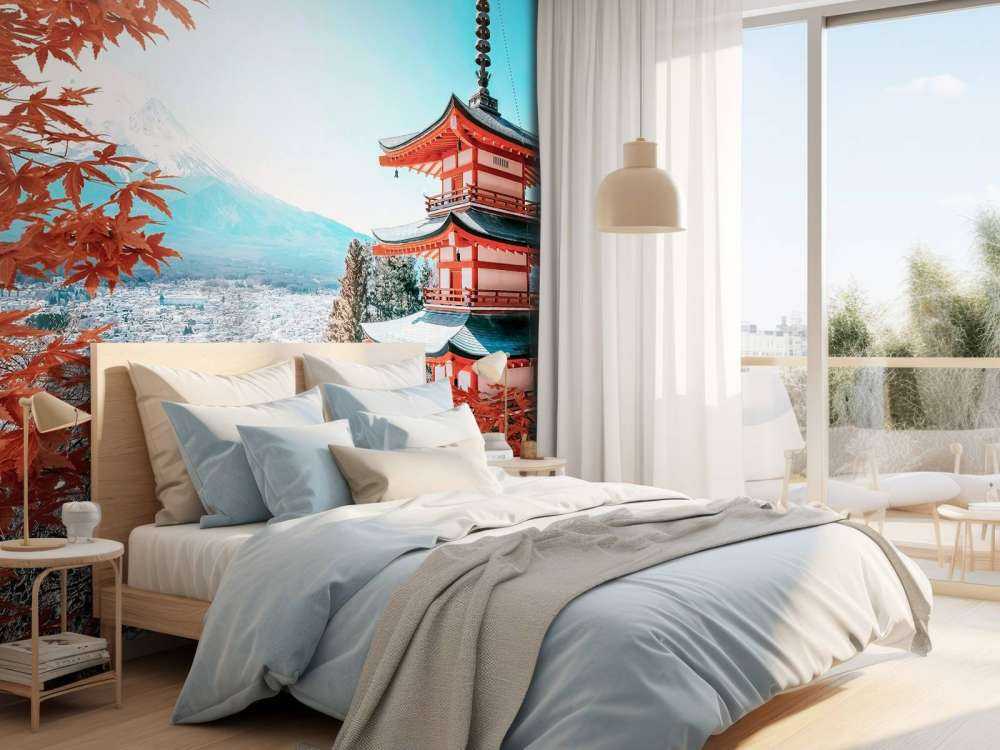 Herfstmoment bij Japanse pagode