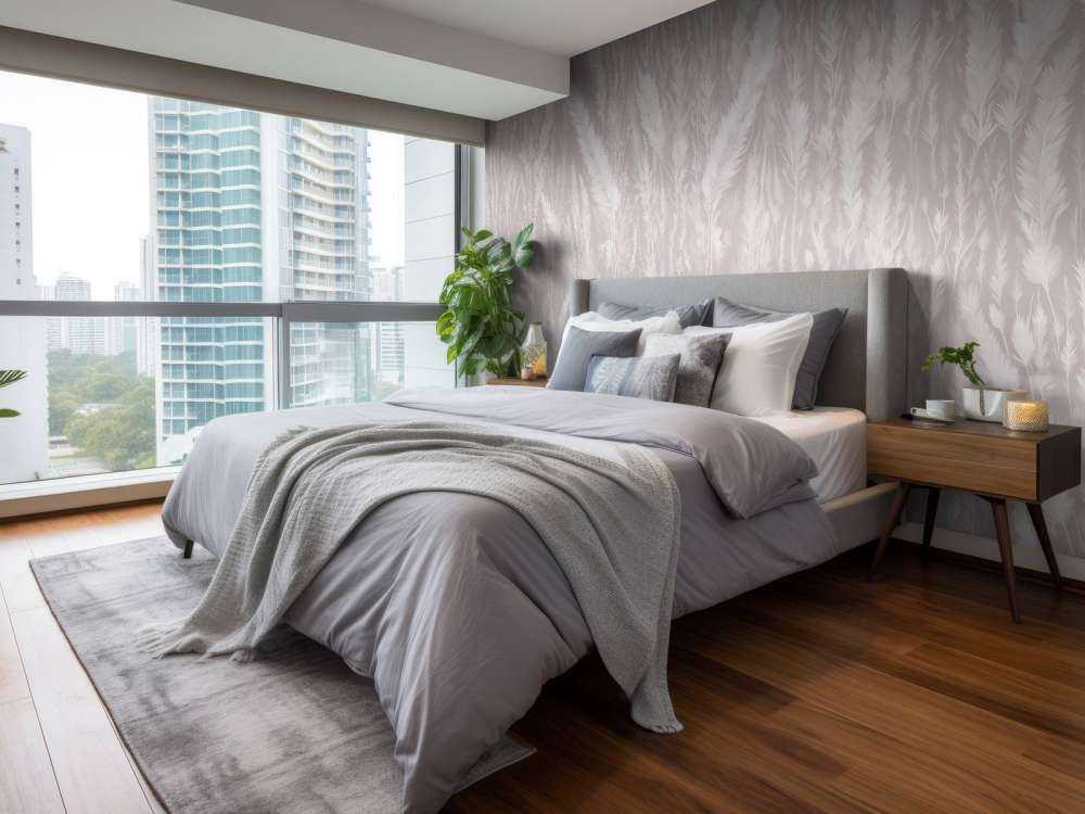 Wall of field grasses - taupe