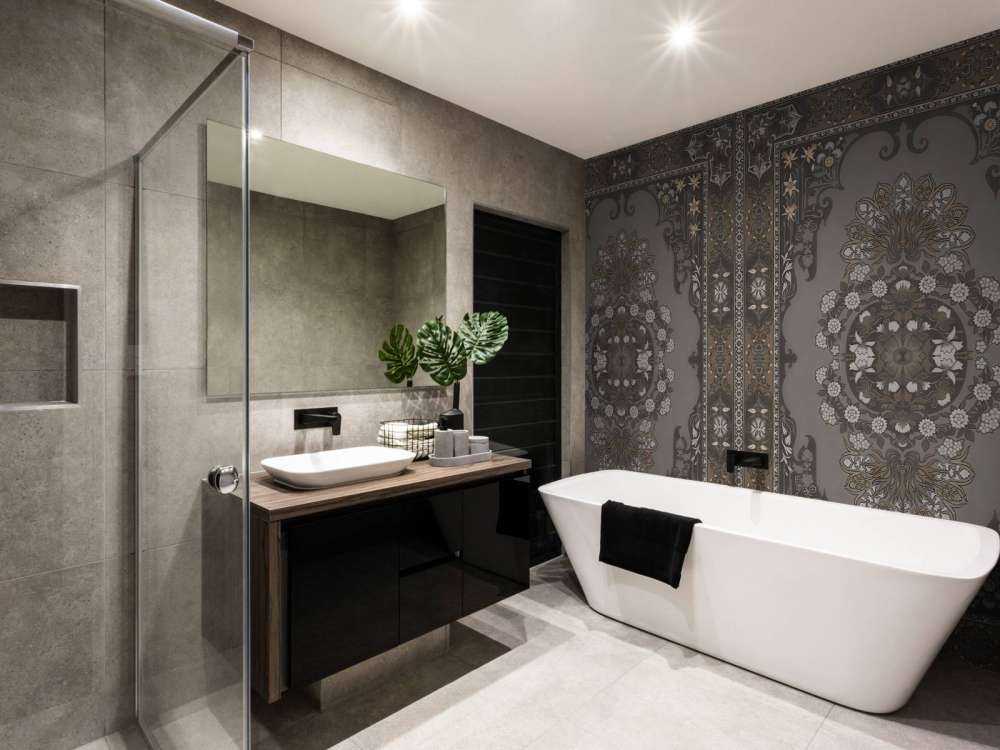 Klassieke ornamenten in donker taupe