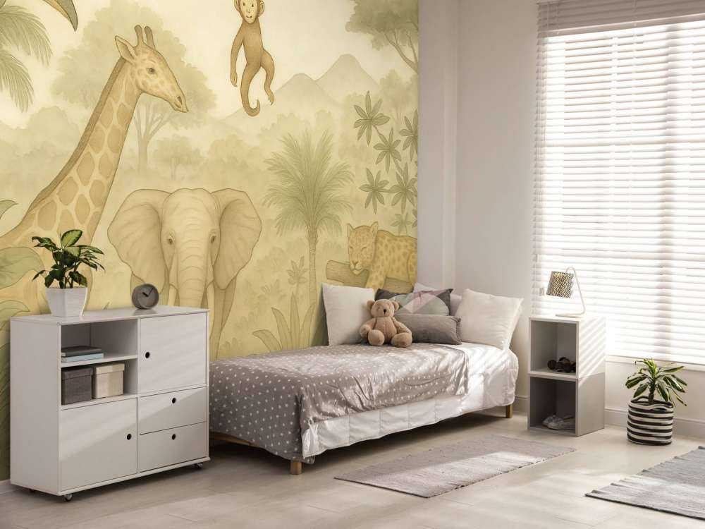 Junglevriendjes in sepia