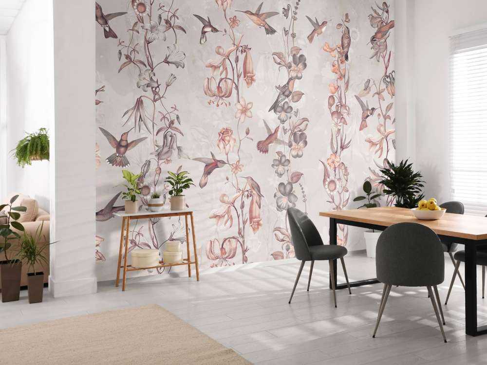 Weadow and Garden Flowers Old Pink