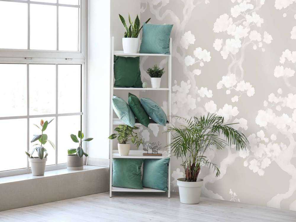 Wonderful blooming forest - taupe