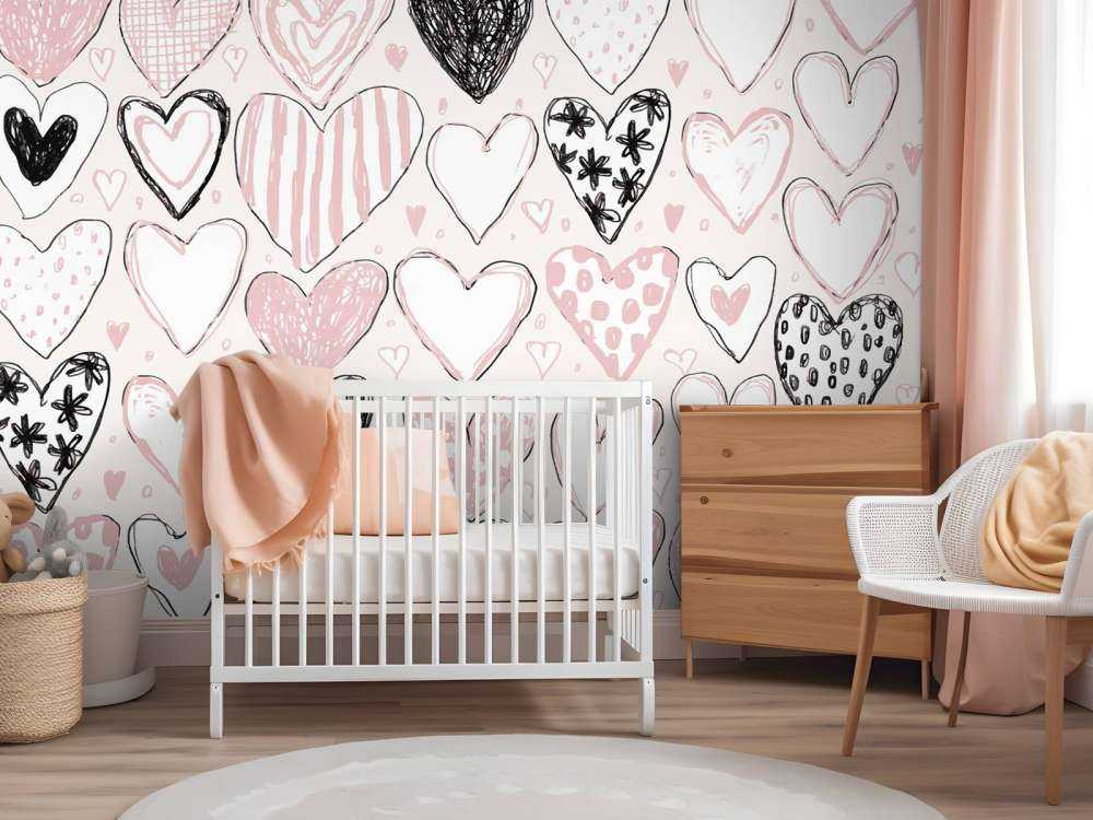 Hartjesmix in pastel en inkt