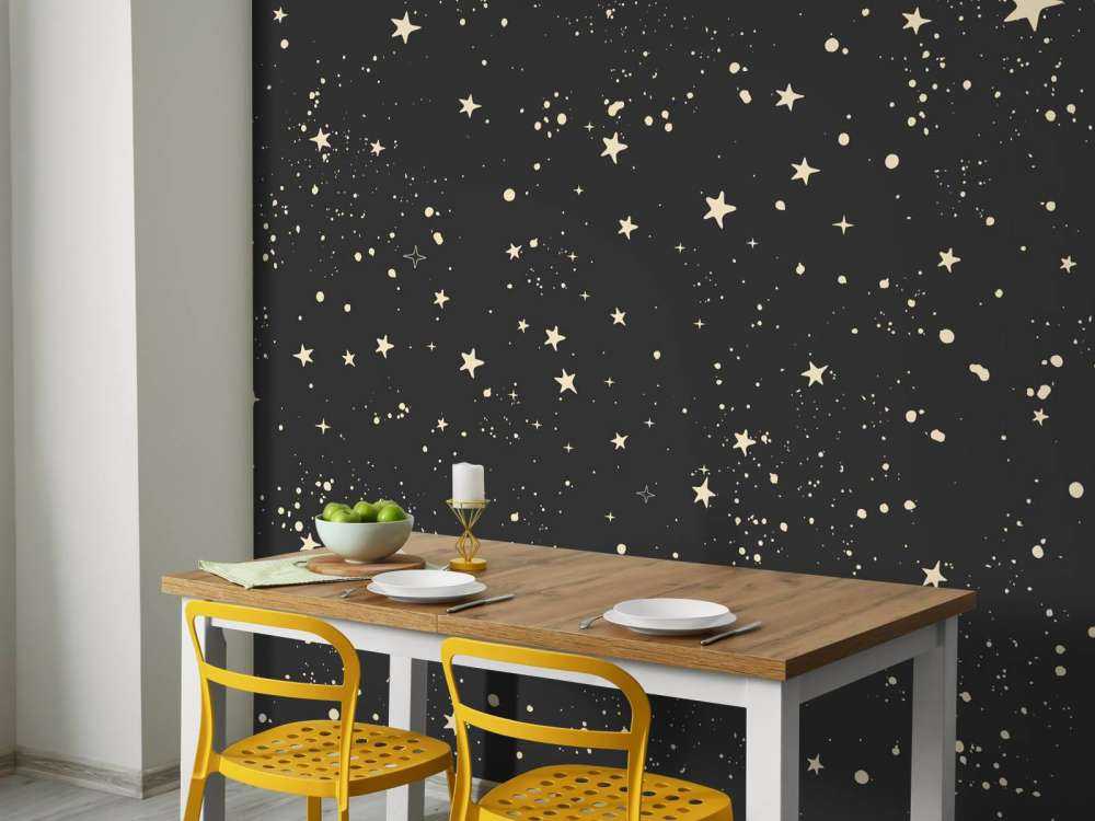 Zacht sterrenveld in nachtzwart