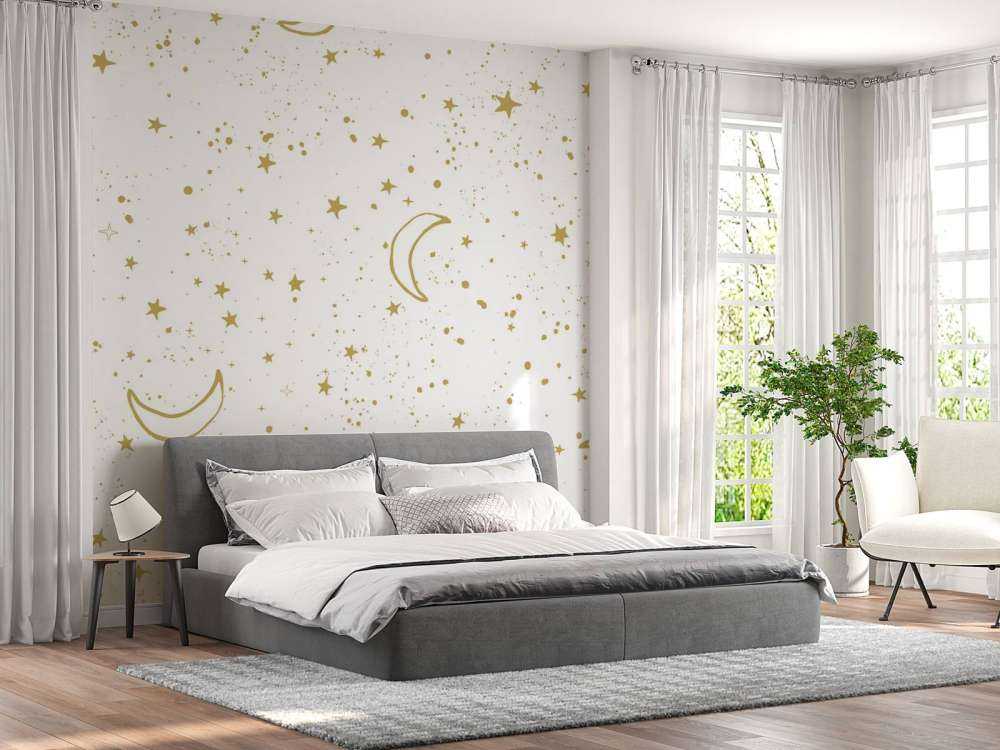 Gouden nachtlicht op wit