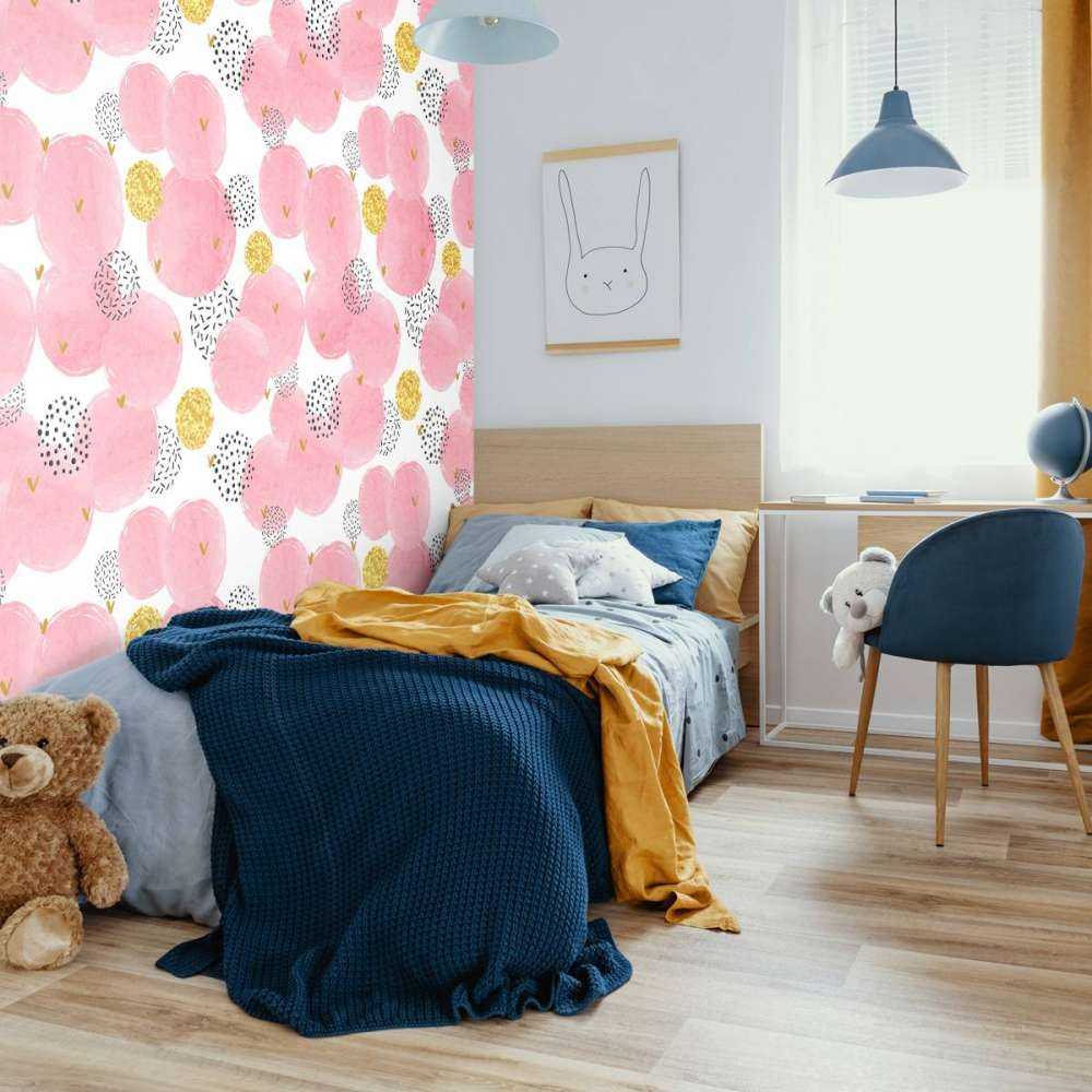 Roze en gouden cirkels