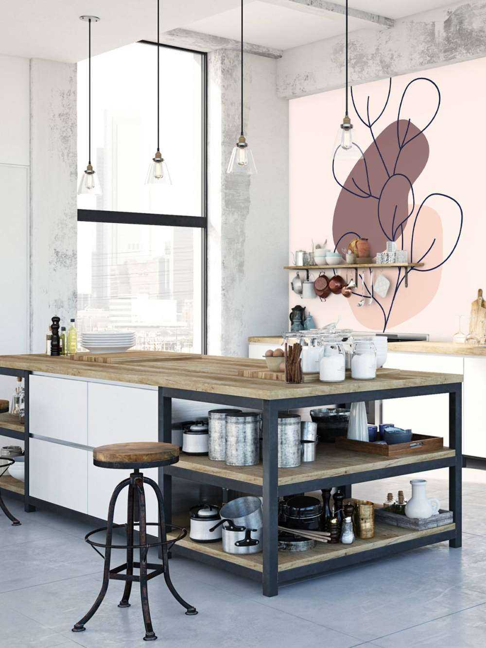 Plant met blaadjes en vormen