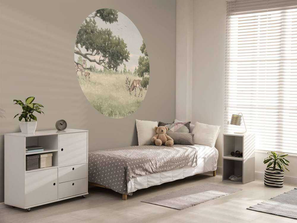 Landschap met dieren in beige