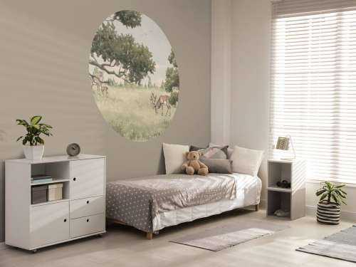 Landschap met dieren in beige