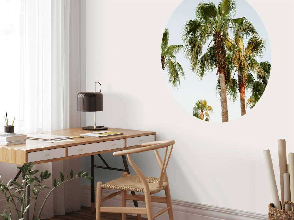 Groene palmbomen bij elkaar